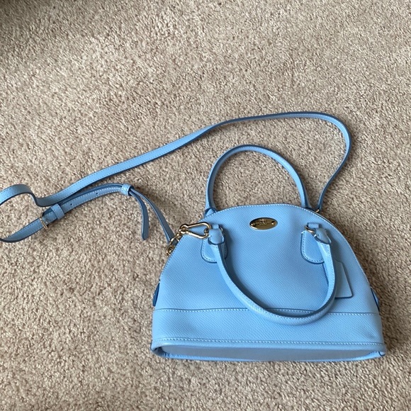 Like New! Authentic coach baby blue katy satchel - Picture 3 of 9